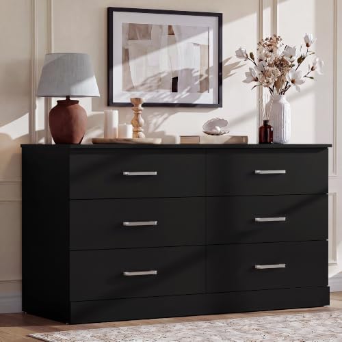 6 Dressers for Bedroom, Chest of Drawers, Dark Black, view 2