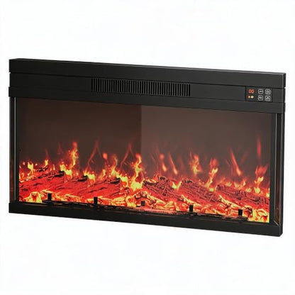 36 Inch Electric Fireplace with Remote, Four-Color Flame,Fireplace Only, view 6