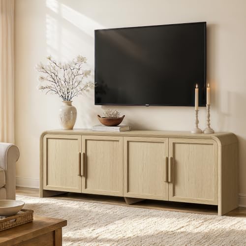 65" Mid Century Modern TV Stand with Storage for 75" TV, view 2