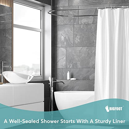 Clear Shower Curtain, 72x72 Odorless Plastic with Magnets, view 3