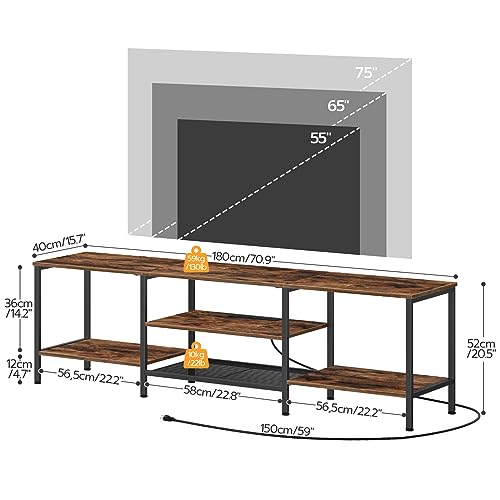 TV Stand with Power Outlets to 75 Inches, view 4
