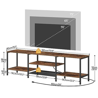 TV Stand with Power Outlets to 75 Inches, view 4