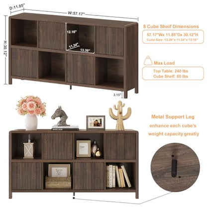 8 Cube Storage Organizer Bookshelf with Storage, view 4