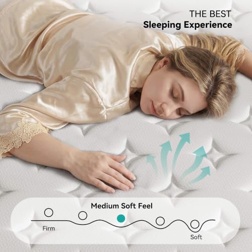 Queen 14 Inch Hybrid Mattress, Medium Firm, 7-Zone Lumbar Support in a Box, view 5