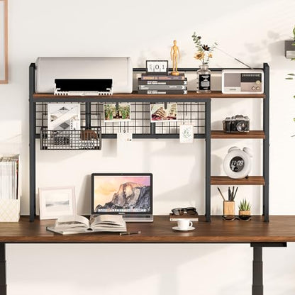 Desk Shelf, 44.9" Desktop Organizer Shelf, Desk Hutch for Computer Monitor, view 5