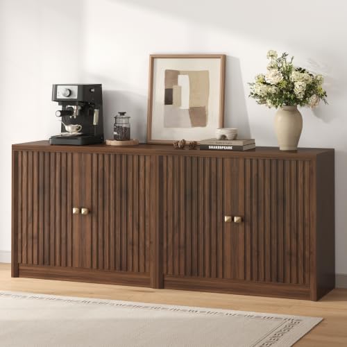 63" Sideboard Buffet Cabinets Set of 2 with Storage, view 2
