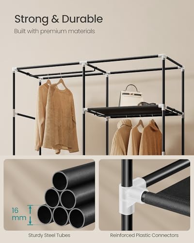 Portable Closet, Fabric Wardrobe, Clothes Rack with Shelves, view 6