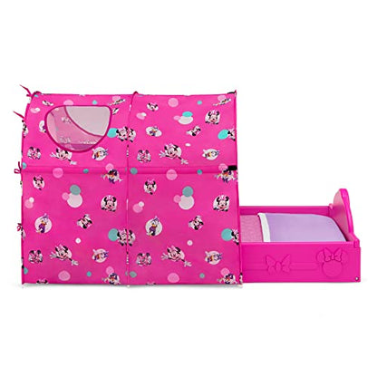 Disney Minnie Mouse Plastic Sleep and Play Toddler Bed with Tent, Pink, view 5
