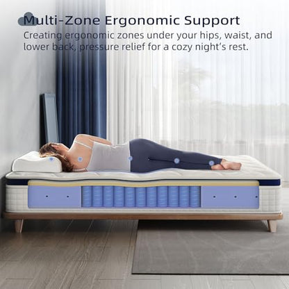 Medium Firm Hybrid Mattress, Bed in a Box, Full Mattress 12 Inch, view 5