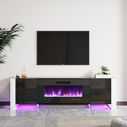 70" Modern Fireplace TV Stand with 36" Electric Fireplace, view 4