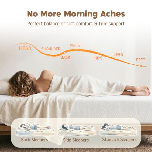 Twin Mattress, 10 Inch Memory Foam Twin Size Mattress, Bed in a Box, Medium, view 4