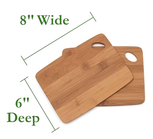849 Bamboo Thin Cutting Board Set, Two 6 by 8-Inch Boards, view 4