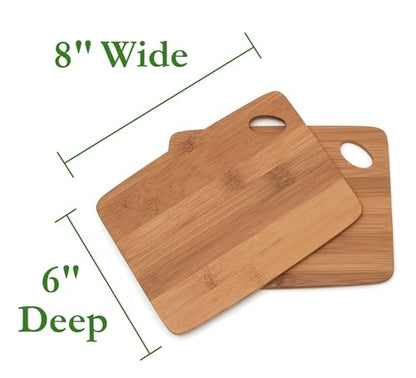 849 Bamboo Thin Cutting Board Set, Two 6 by 8-Inch Boards, view 4