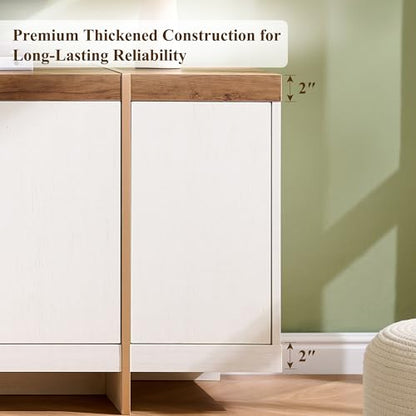 Modern 70" TV Stand Media Console for 80" TVs,Large Concealed Storage, view 7