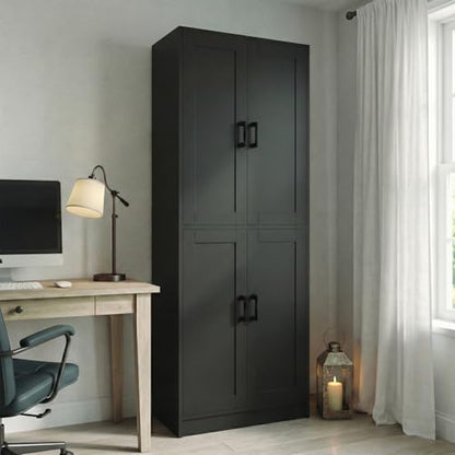 71" Tall Black Kitchen Hutch, view 7