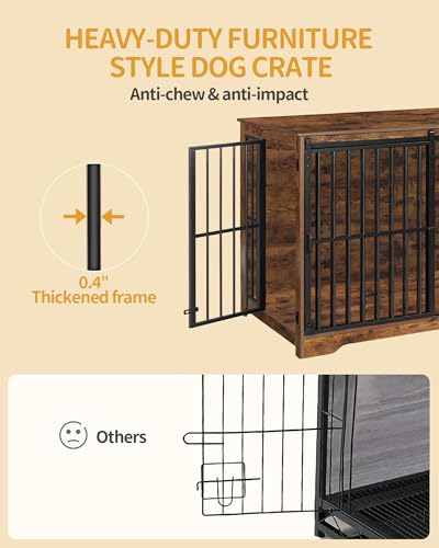 46.9 in XXL Dog Crate Furniture Indoor Dog Kennel with Barn Door, view 5
