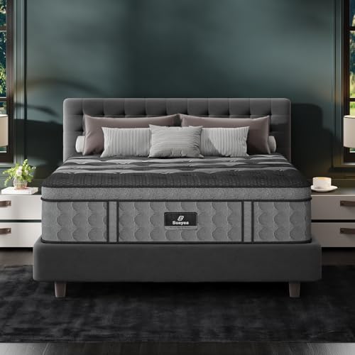 King Size Mattress 16 Inch, Upgraded Luxury Hybrid King Mattress in a Box, view 2