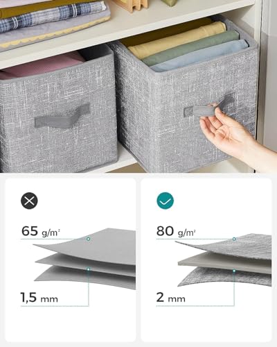 Storage Cubes, Set of 6, 11-Inch Foldable Closet Organizers, view 7