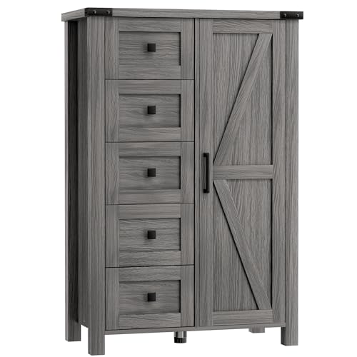 Farmhouse Dresser Storage Cabinet Chest of Drawer for Bedroom, view 2