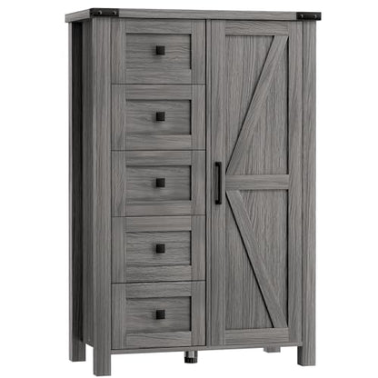 Farmhouse Dresser Storage Cabinet Chest of Drawer for Bedroom, view 2