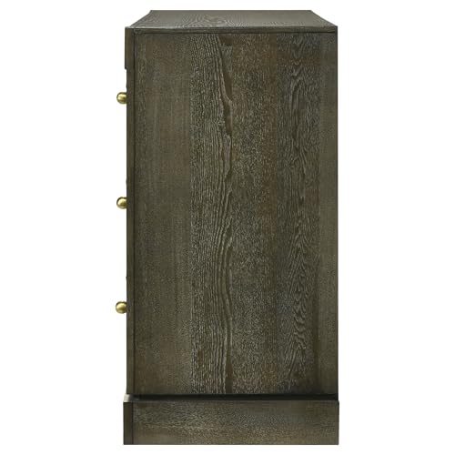 Dark 6 Drawer Dresser Cabinet