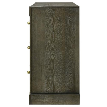 Dark 6 Drawer Dresser Cabinet
