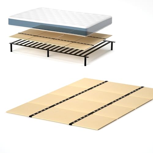 Heavy Duty Bed Panels Foldable Box Spring,Bed Support Slats,Twin Bed Board Under Mattress Support(57'x 80' Queen Size)