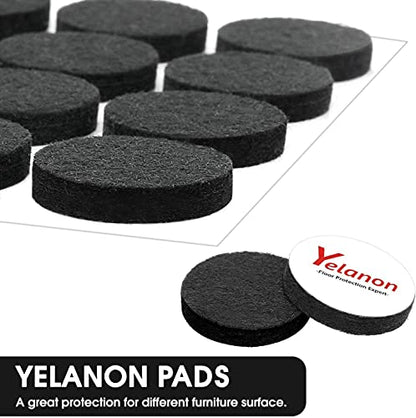 Felt Furniture Pads for Hardwood Floors -261 Pcs Premium Floor Protectors for Furniture, Felt Pads for Chair Legs, Black