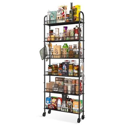 Slim Rolling Storage Cart with Wheels, view 2