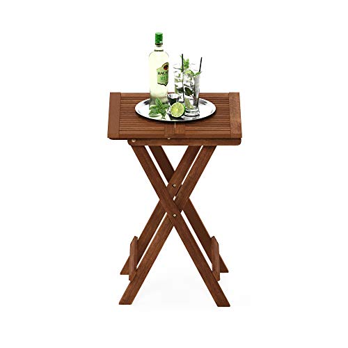 FG18065 Tioman Hardwood Patio Furniture Folding Table in Teak Oil, Large, Natural