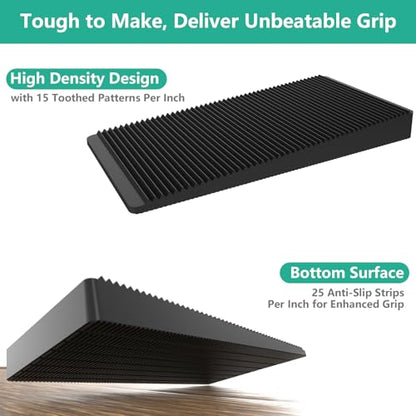 Furniture Leveler 12pcs Kit Size Variety | Multi-Purpose Rubber Shim for Leveling Feet Stable | Anti-Wobble Pad for Uneven Table, Dresser Leg, Toliet and More Furniture | Prevent from Wobbling