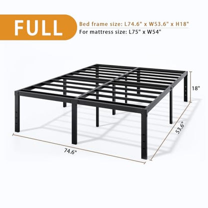 Metal Bed Frame Full Size 18 Inch Platform Bed Frames with Underbed Storage, view 4