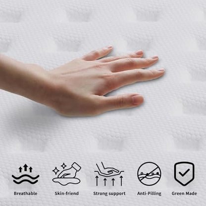 Queen Mattress, 14 Inch Hybrid Memory Foam Mattress in a Box, Cooling Gel for Pressure Relief & Back Pain Support, CertiPUR-US Certified, Medium Firm, Breathable Comfort Sleep