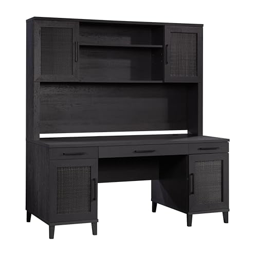 Tiffin Line Commercial Office Hutch, in Raven Oak Finish, view 2