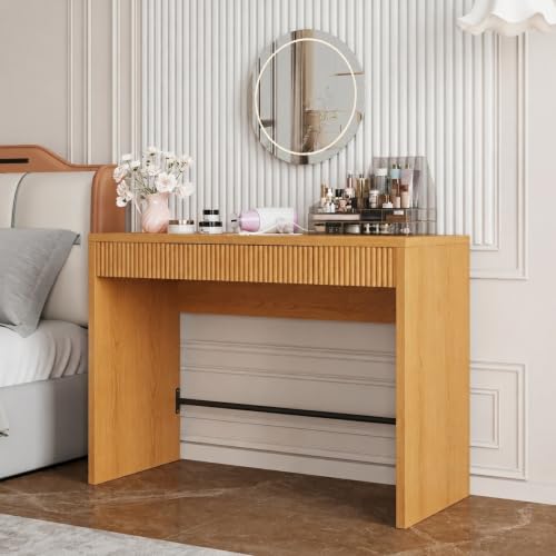 40 Inch Small Desk with Fluted Drawer, view 6