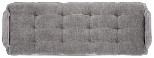 SAFAVIEH Home Collection Everdeen Glam Charcoal Velvet/Gold Pillow Top Tufted Bench