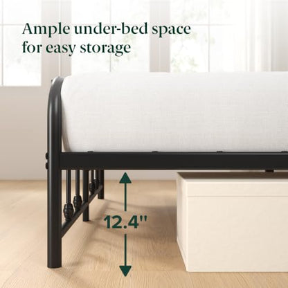 Zinus Leonardo Metal Platform Bed Frame, Victorian Spindle Headboard, Full, view 7