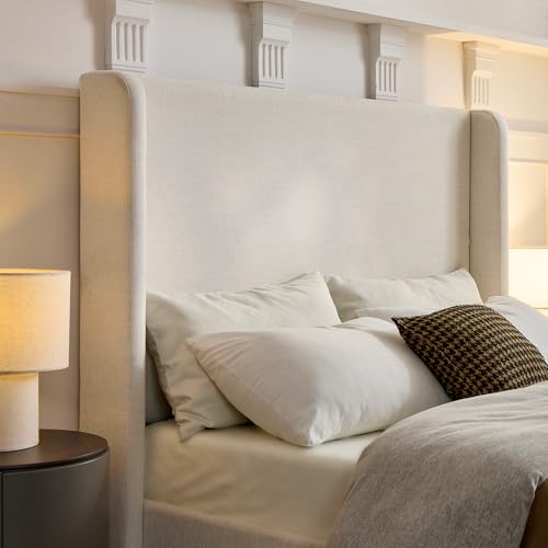 Queen Size Upholstered Platform Bed Frame, view 5
