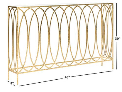Safavieh Home Carina Gold Foil and Glass Console Table