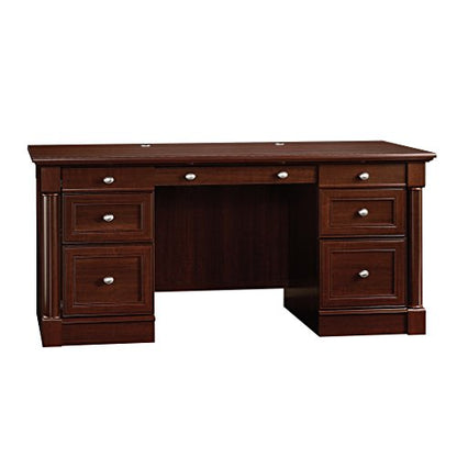 Palladia Office Desk with Drawers, Executive Desk with File Cabinet Storage, view 2
