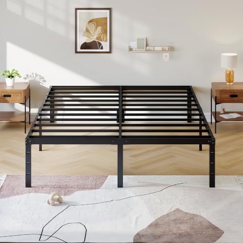 Full Bed Frame, 14 Inch Heavy Duty Metal Platform Bed Frame, view 4