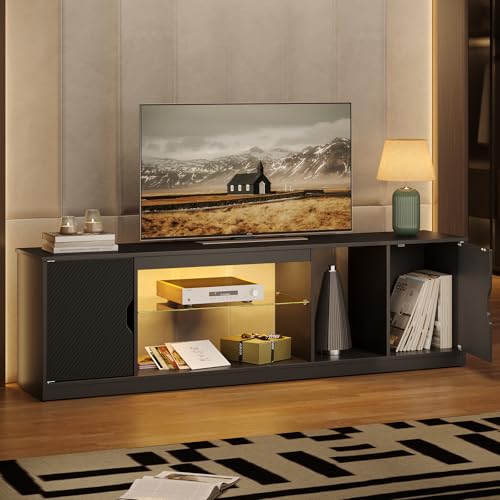 LED TV Stand with Storage for 65/70/75 Inch TV, view 4