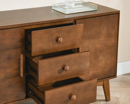 47" Real Wood Veneer Sideboard Buffet Cabinet with Storage Drawers, view 7
