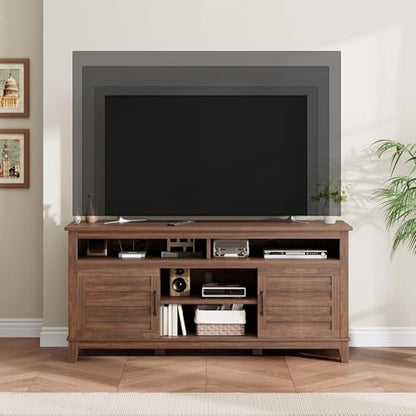 63 Inch TV Stand, Entertainment Center with Adjustable Shelves, view 7