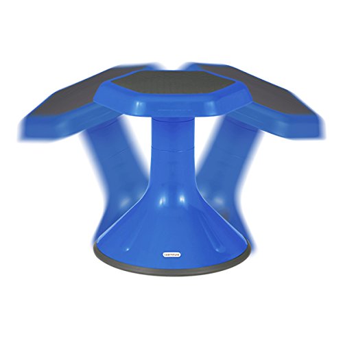 Backless Active Learning Stool for Office Desks and Classrooms, Active Learning Wobble Chair with Rocking Motion, 18"H, Blue