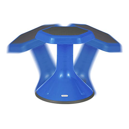 Backless Active Learning Stool for Office Desks and Classrooms, Active Learning Wobble Chair with Rocking Motion, 18"H, Blue