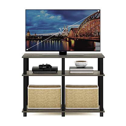Romain Turn-N-Tube Stand for TV up to 40 Inch, 40-Inch, French Oak/Black