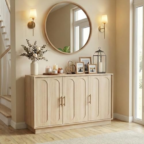 46.6" Modern 3 Door Storage Cabinet, view 2