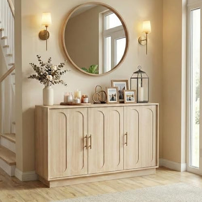 46.6" Modern 3 Door Storage Cabinet, view 2