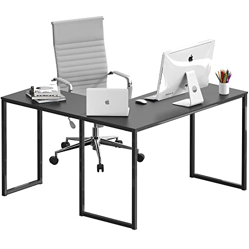 Mission 48 x 48 L-Shape Home Office Computer Desk, Black, view 5